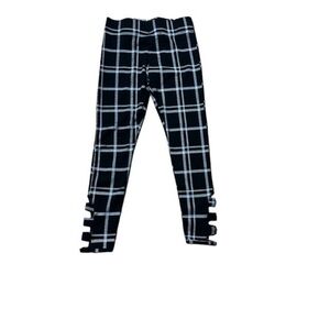 Mix it Black and white plaid leggings Size S